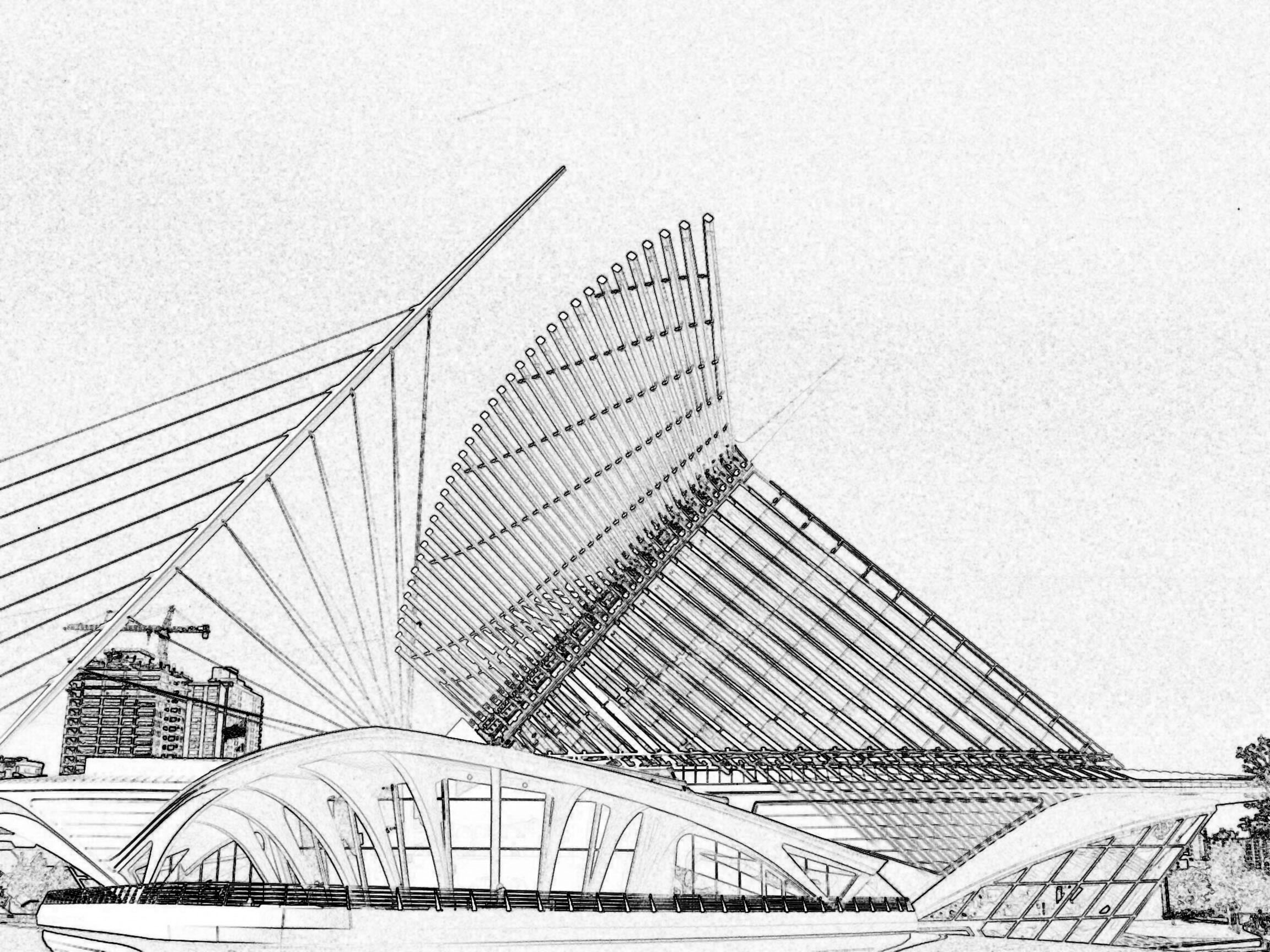 Художественный музей Милуоки, архитектора Сантьяго Калатрава.